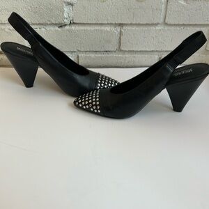 Michael Kors Black Studded Women's Shoes heels size 9.5‎